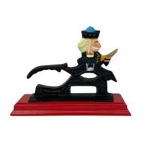 Vintage Nutcracker Cast Iron Nut Cracker Red Base Christmas‎ Decor